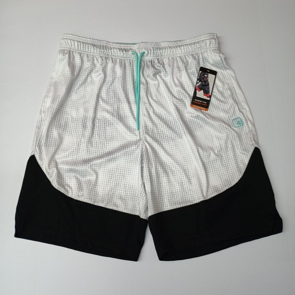 AND1‎ Basketball Shorts Men’s Size L White Black 10" Inseam